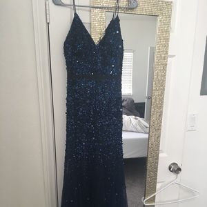 Blue Sequin formal gown